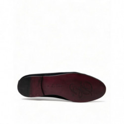 Scarpe eleganti mocassini corona cristalli velluto nero - EU43/US10