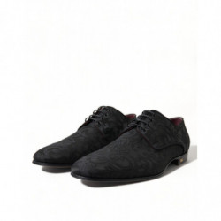 Scarpe eleganti derby stringate jacquard nere - EU43.5/US10.5