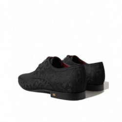 Scarpe eleganti derby stringate jacquard nere - EU43.5/US10.5