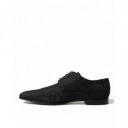 Scarpe eleganti derby stringate jacquard nere - EU43.5/US10.5