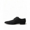 Scarpe eleganti derby stringate jacquard nere - EU43.5/US10.5