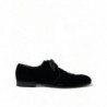 Scarpe eleganti derby formali con lacci in velluto nero - EU44/US11