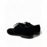 Scarpe eleganti derby formali con lacci in velluto nero - EU44/US11