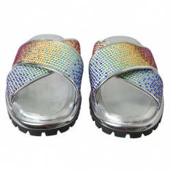 Ciabatte argento scintillanti Dolce & Gabbana - EU43/US10