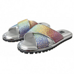 Ciabatte argento scintillanti Dolce & Gabbana - EU43/US10
