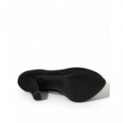 Scarpe décolleté tacco plateau pelle scamosciata nera - EU40/US9.5