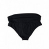 Bikini fondo slip costume da bagno elasticizzato nylon nero - IT3 - M
