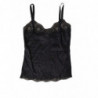 Intimo superiore canotta indumenti da notte seta pizzo nero - IT1 - XS