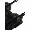 Intimo superiore canotta indumenti da notte seta pizzo nero - IT1 - XS