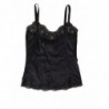 Intimo superiore canotta indumenti da notte seta pizzo nero - IT1 - XS