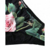 Bikini da spiaggia con fondo floreale nero - IT3 - M