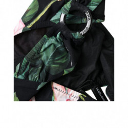 Bikini da spiaggia con fondo floreale nero - IT3 - M