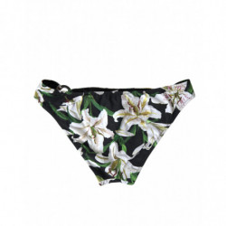 Bikini da spiaggia fondo costume da bagno stampa giglio nero - IT4 - L