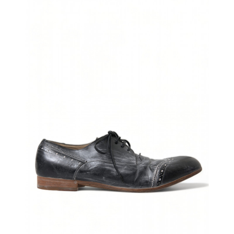 Scarpe eleganti derby formali con lacci in pelle nera - EU41/US8