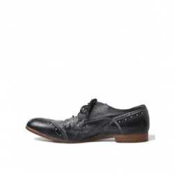 Scarpe eleganti derby formali con lacci in pelle nera - EU41/US8