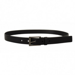 Cintura fibbia logo acciaio vintage pelle vitello nera - 90 CM / 36