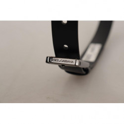 Cintura fibbia logo acciaio vintage pelle vitello nera - 90 CM / 36