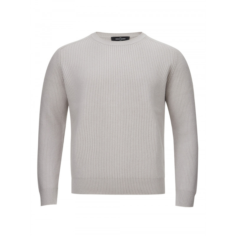 Maglione girocollo in cashmere grigio - IT50 - M-L