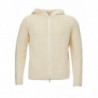 Cardigan color crema con cappuccio e cerniera - IT50 - M-L