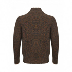 Maglione Finto Lana Marrone con Zip - IT50 - M-L