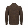 Maglione Finto Lana Marrone con Zip - IT50 - M-L