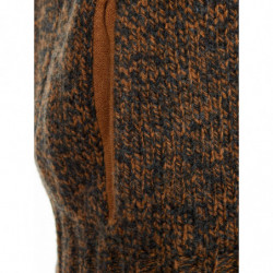 Maglione Finto Lana Marrone con Zip - IT50 - M-L