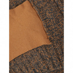 Maglione Finto Lana Marrone con Zip - IT50 - M-L