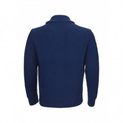 Maglia in Lana Blu con Zip - IT50 - M-L