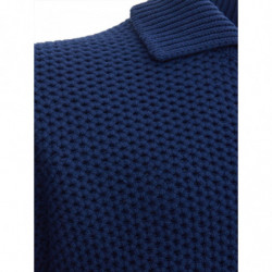 Maglia in Lana Blu con Zip - IT50 - M-L