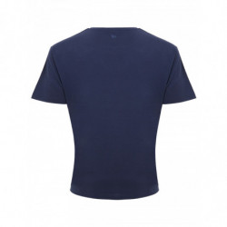 T-shirt Blu Inchiostro in Misto Seta - IT58 - 3XL