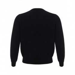 Maglione in cashmere girocollo nero - IT56 - 3XL