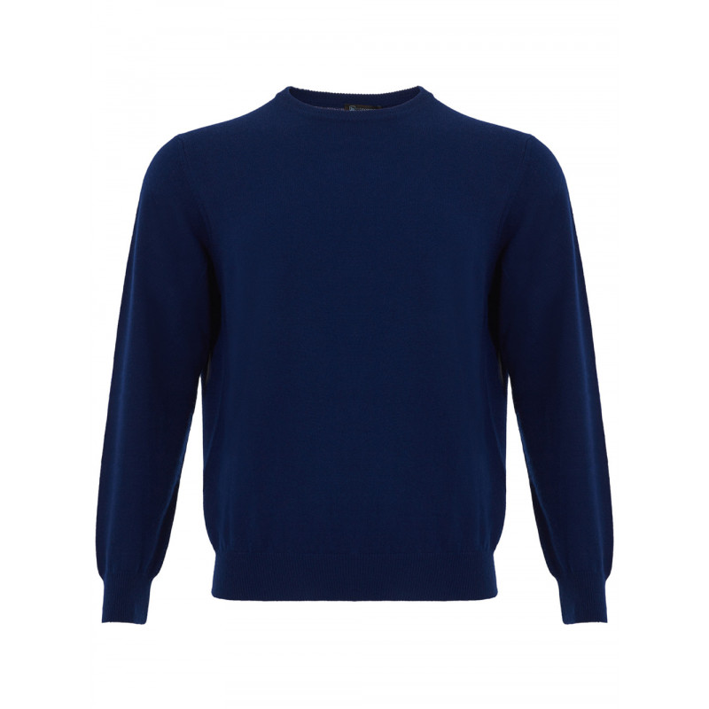 Maglione in Cashmere Girocollo Blu Royal - IT52 - XL