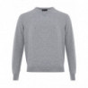 Maglione in cashmere grigio con scollo a V - IT54 - XXL