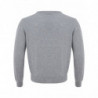 Maglione in cashmere grigio con scollo a V - IT54 - XXL