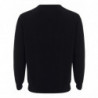 Maglione in cashmere nero con scollo a V - IT50 - M-L