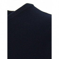 Maglione in cashmere con scollo a V blu navy - IT50 - M-L