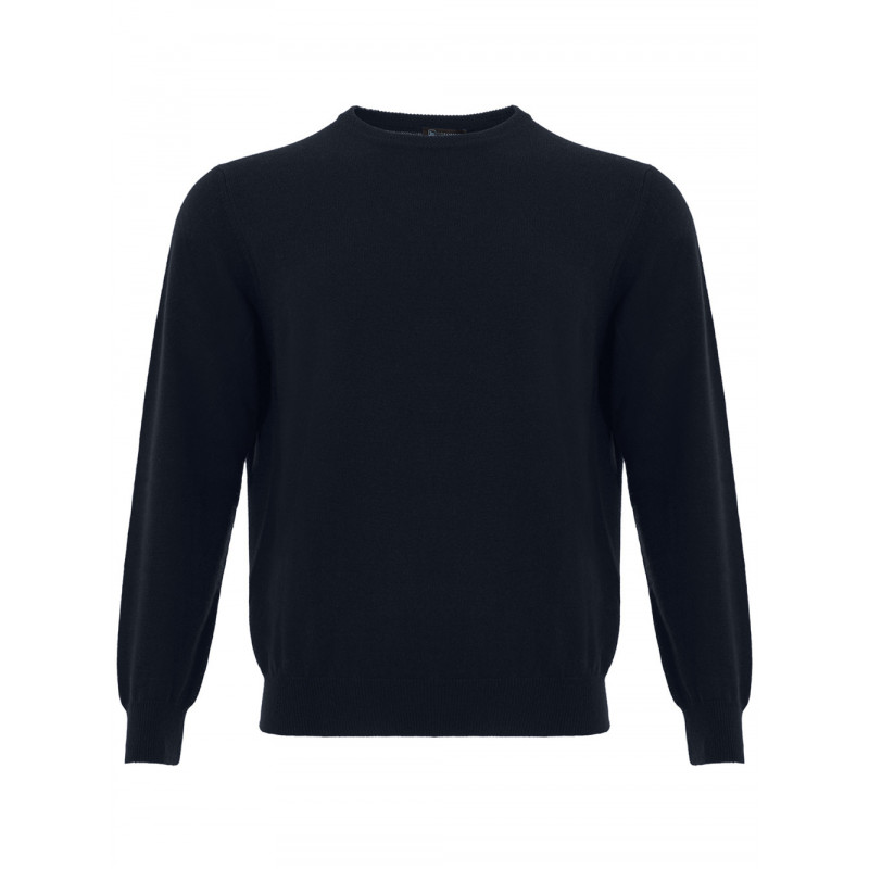 Maglione in cashmere girocollo blu navy - IT54 - XXL