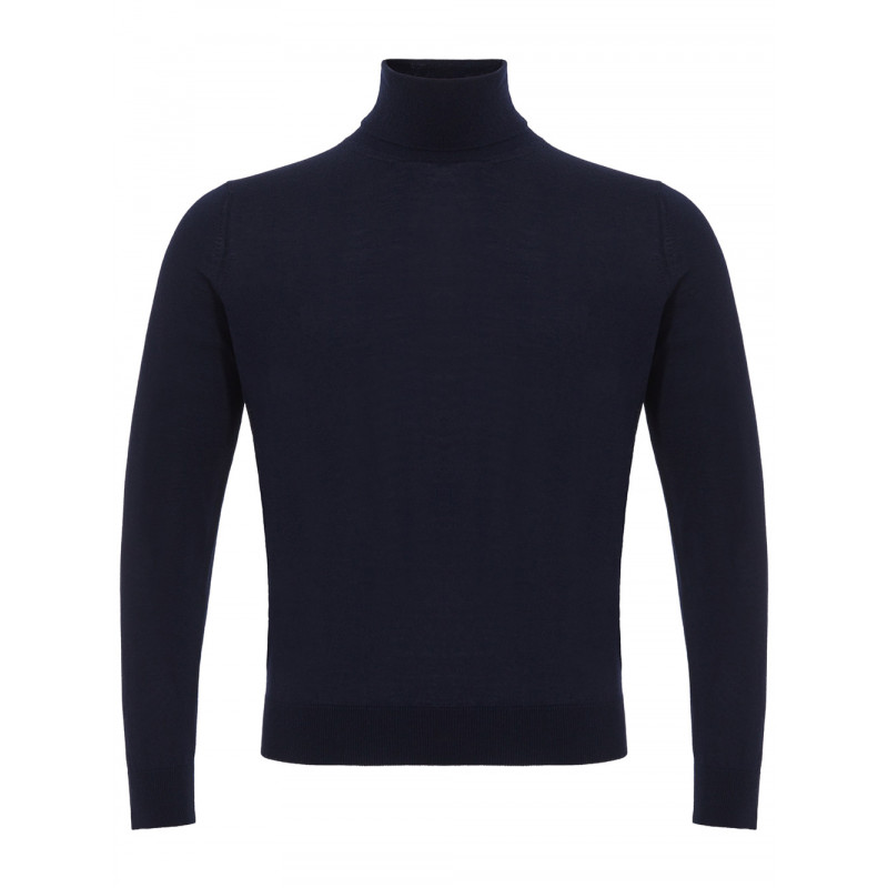 Maglione a collo alto in cashmere blu scuro - IT60 - 4XL