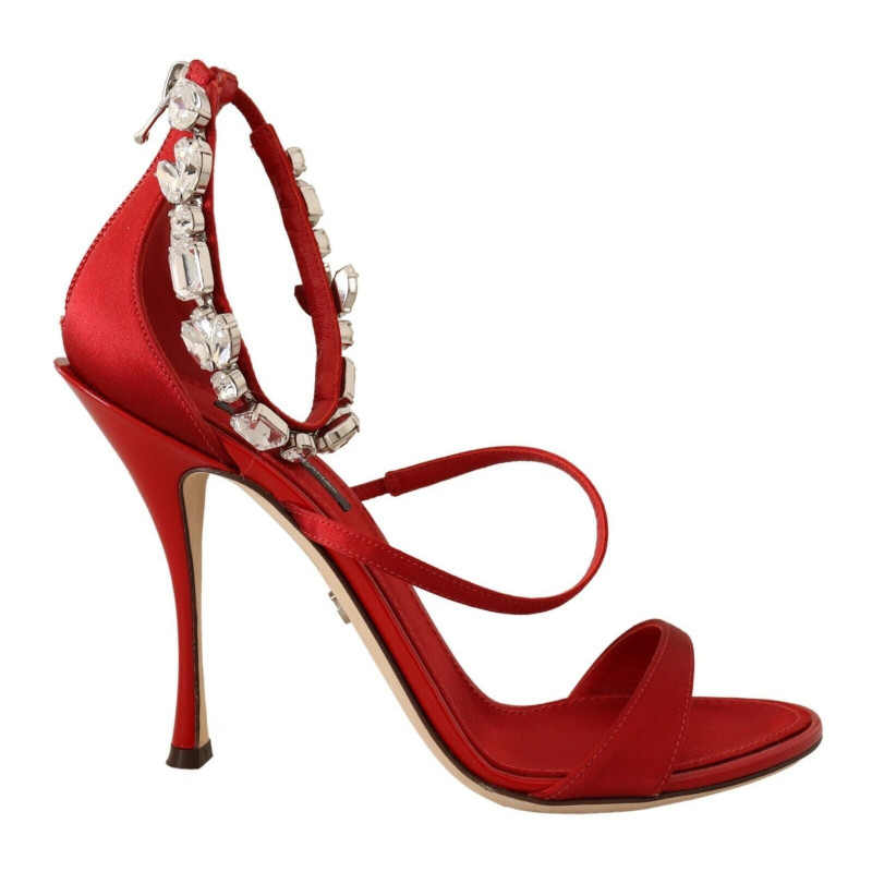 Sandali cristalli raso rosso Scarpe tacco Keira - EU38/US7.5