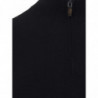 Maglione in finto cashmere nero con mezza zip - IT56 - 3XL