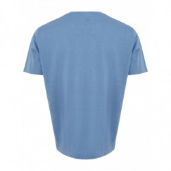T-shirt azzurra in misto seta - IT58 - 3XL