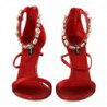 Sandali cristalli raso rosso Scarpe tacco Keira - EU38/US7.5