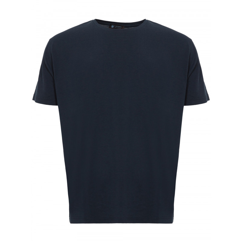 T-shirt Blu in Misto Seta - IT58 - 3XL