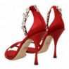 Sandali cristalli raso rosso Scarpe tacco Keira - EU38/US7.5