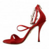 Sandali cristalli raso rosso Scarpe tacco Keira - EU38/US7.5