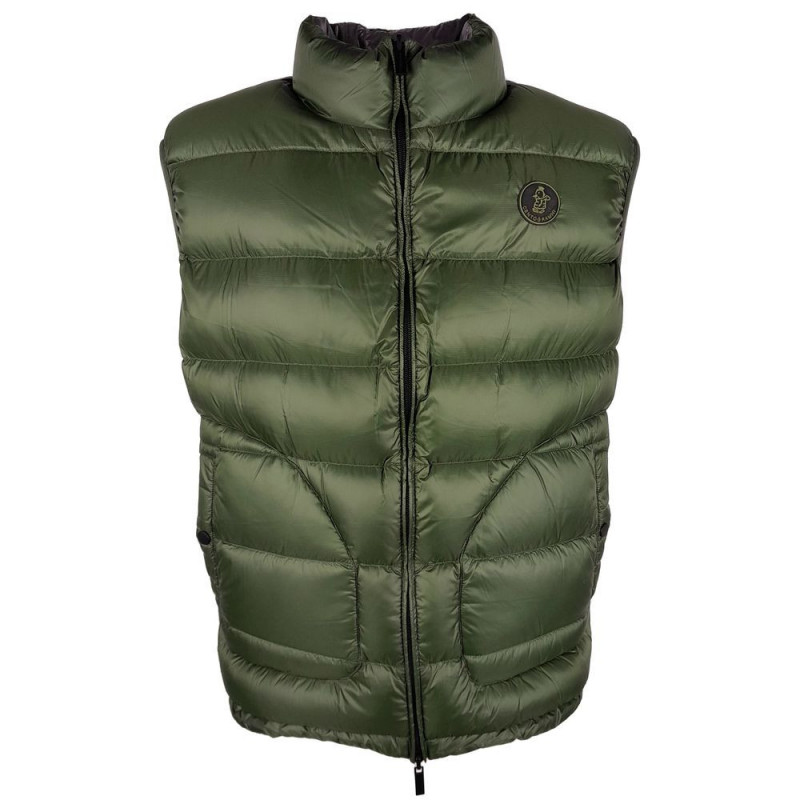 Gilet in nylon verde - L