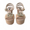 Scarpe sandali con plateau Taormina in pizzo rosa - EU40/US9.5