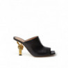 Sandalo sabot 'nodo' in pelle nera - EU37/US6.5