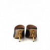 Sandalo sabot 'nodo' in pelle nera - EU37/US6.5