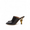 Sandalo sabot 'nodo' in pelle nera - EU38/US8